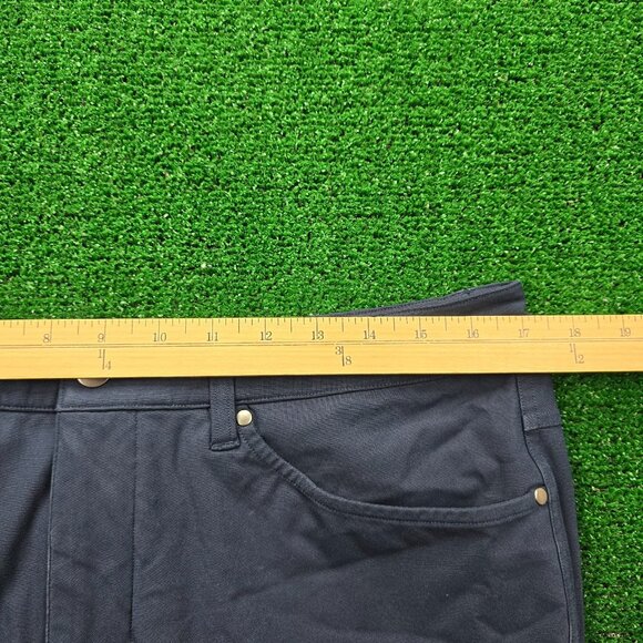 Lululemon Pants Mens 34x32 Navy Blue Straight Stretch Golf Performance Preppy - Picture 4 of 9